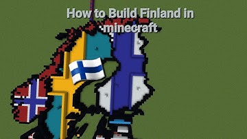 How to Build A Revamped Small scale world flag map in minecrart - Part 10 | Finland