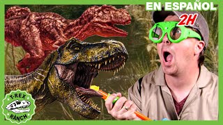 ¡AYUDA! VIENEN LOS DINOSAURIOS | Videos de dinosaurios y juguetes para niños