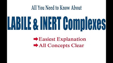 Inert and Labile Complexes | Easiest Explanation