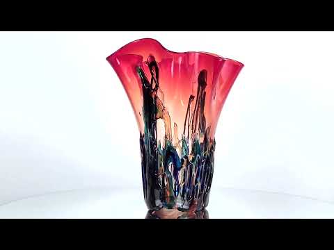 AMALFI Red tall vase with green decor video