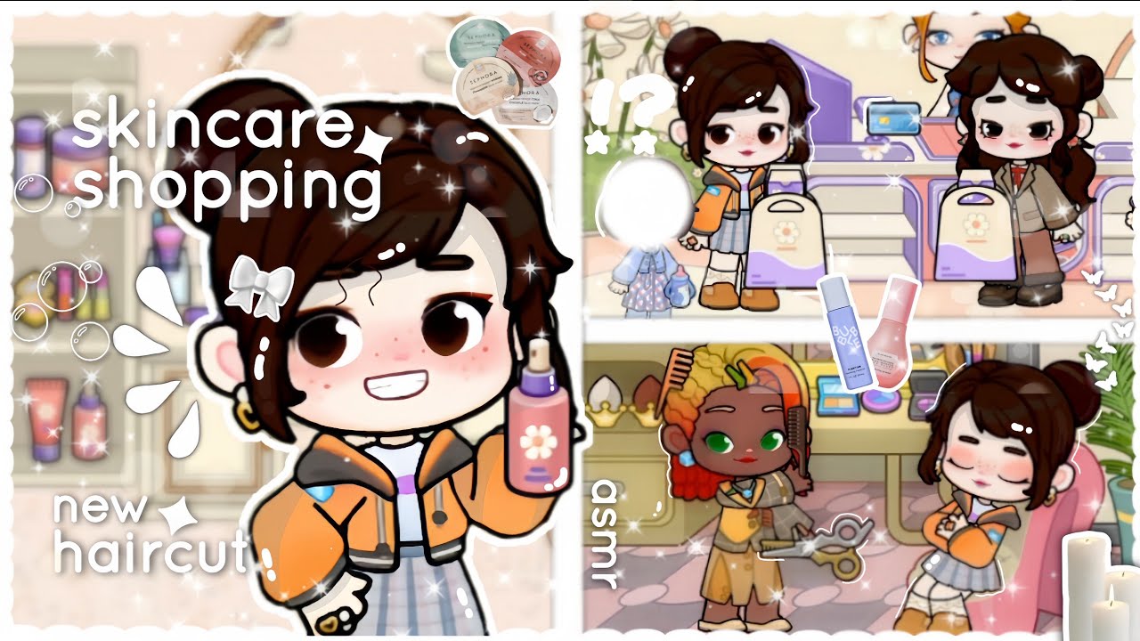 . ‧₊˚ ꒰ asmr ꒱ Skincare shopping with Mom + a new hairstyle ‧₊˚┊@gameworld.lifestory 