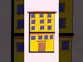 Draw a building using Alphabet E | Easy Drawing for Kids #drawingforkids