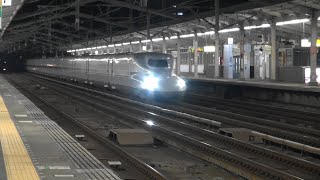 JR西日本 山陽新幹線 三原駅 700系 入線 発車 &  上下  N700系 高速通過 2018 10