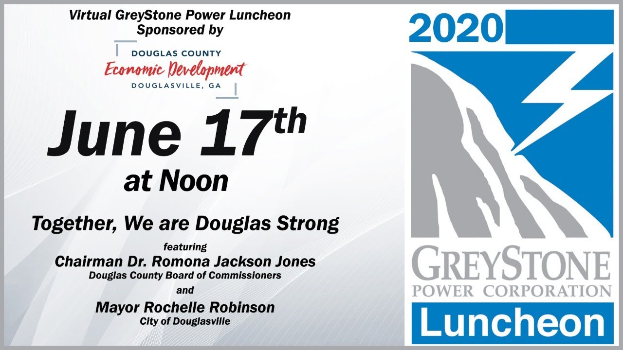 Virtual GreyStone Power Luncheon Sponsored By Douglas County Economic 
