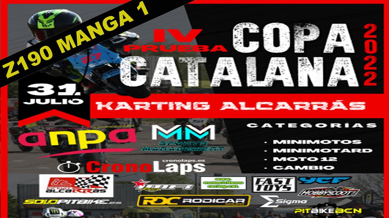 IV Carrera Copa Catalana 2022 ANPA Eventos Manga 1 de la categoría Z190 Minimotard