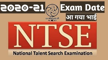 NTSE 2020-21  Official Notification, Exam Date of Stage 1 and 2