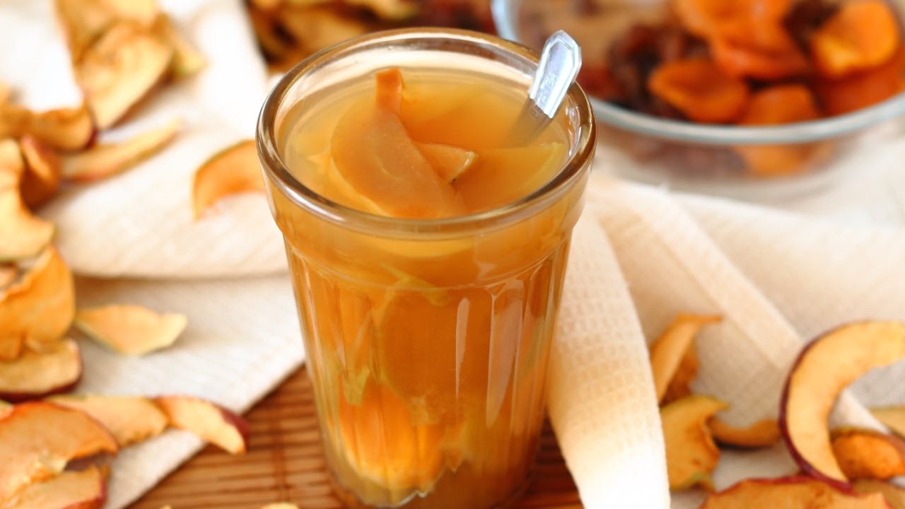 🍎 Компот из сушеных яблок, изюма и кураги — видео рецепт
