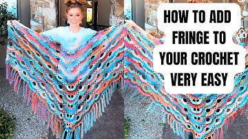 How to add fringe to any crochet project🧶 Very easy tutorial 💫