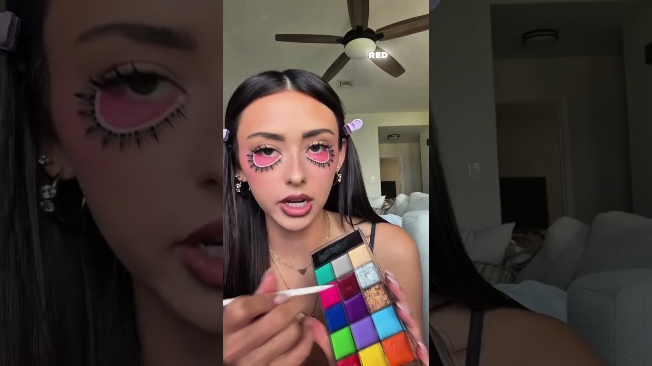 HOW TO CREATE EVERTED LOWER EYELIDS FOR HALLOWEEN STEP BY STEP 