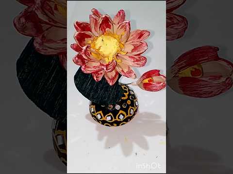 ❤️ DIY Lotus Flower with Corn husk #diy #shorts #craft #viralshorts #handmade #decor