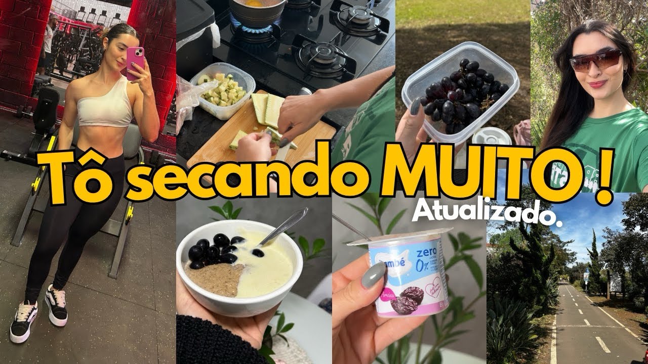 Minha Dieta Atualizada pra SECAR MUITO! (Tudo o que eu como no dia)