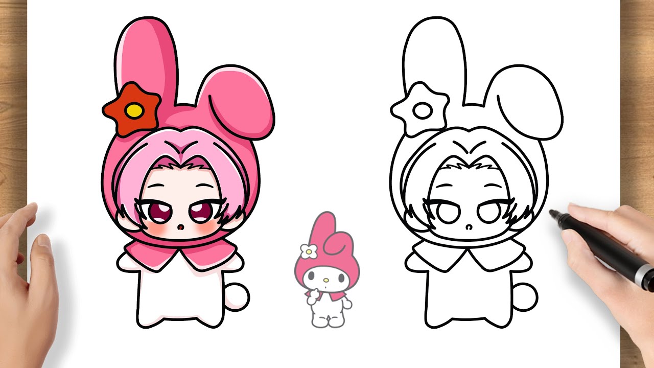 Как нарисовать Милый Романс x Моя Мелоди | Sanrio | KPop Охотники на демонов