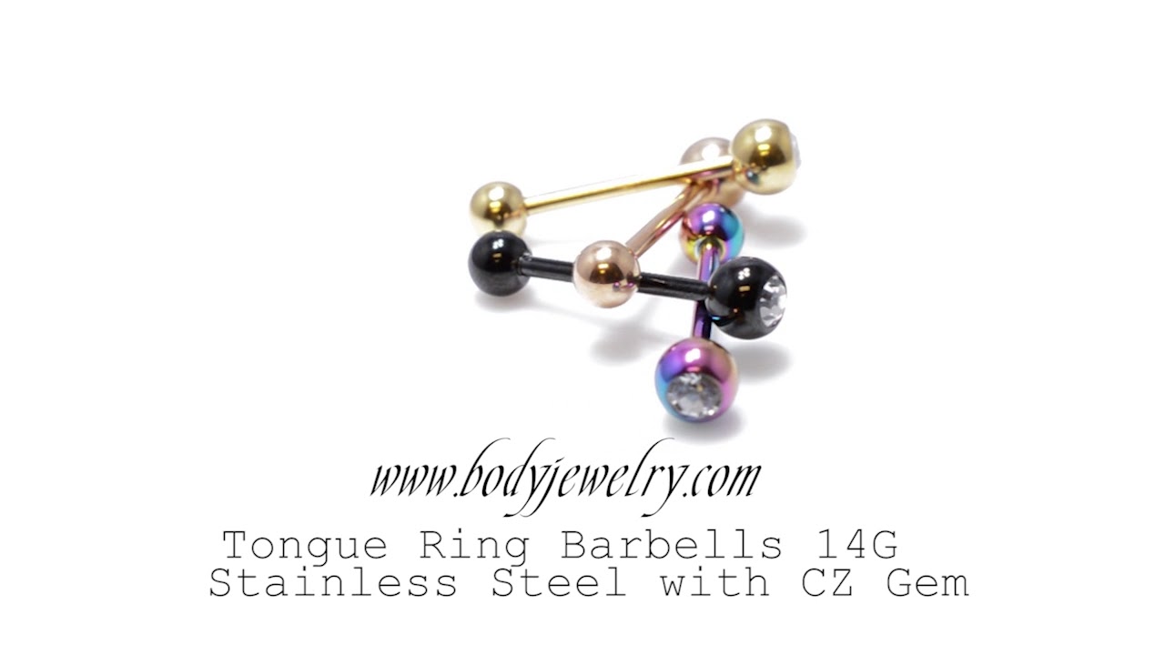 14G 1.6cm Flammen Schädel Kopf 316L Chirurgenstahl Zunge Ring Barbell