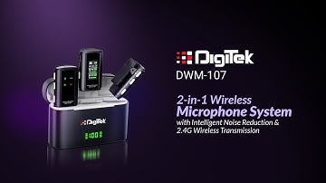 Capture crisp audio with Digitek DWM-107 2-in-1 Wireless Microphone