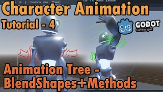 Godot 3D  Animation Tree Part 2  BlendShapes and Method Calls | Character Animation Tutorial: 4