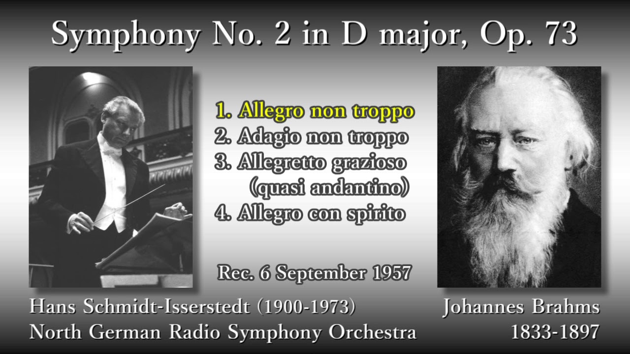 Brahms: Symphony No. 2, Schmidt-Isserstedt & NDRso (1957
