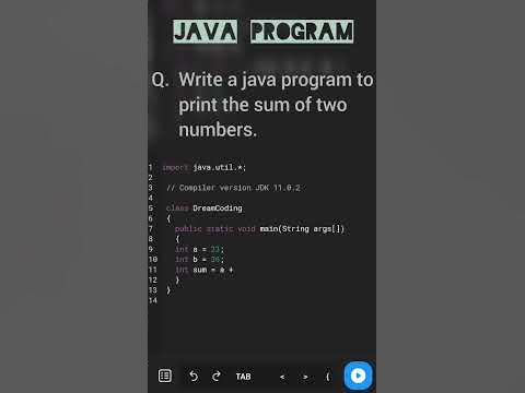Write a Java program to print the sum of two numbers | Java Program ...