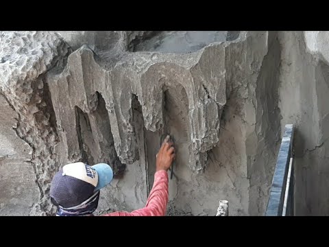 Cara membuat relief batu stalagmit !! How to make a stalagmite stone relief