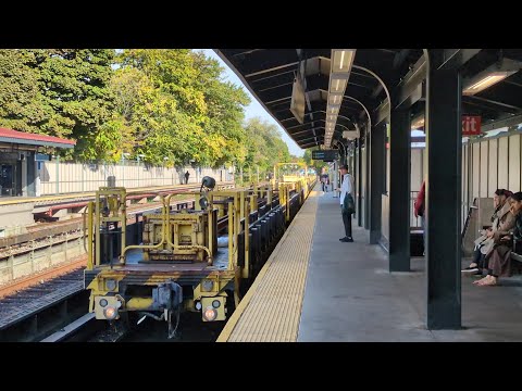 NYC Subway: R160 Q, B & Q Express & CWR Set "A" Work Train to Cortelyou Road