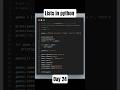 Lists in python are easy - Day 24 of learning python. #learnpython #pythontutorial #codeswiftz