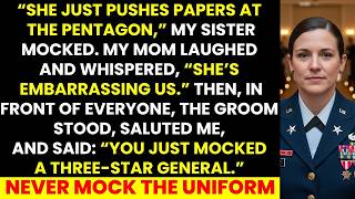 At My Sister’s Wedding, She Mocked My ‘Paperwork Job’ — Then Her Groom Bowed and Said, “Ma’am…”