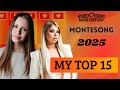My top 15 Montesong 2025 || Eurovision Montenegro🇲🇪