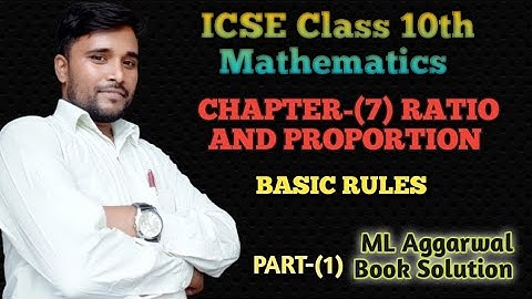 conceptual maths study|#Ratio and Proportion icse class10th ML Aggarwal book|Exercise 7.1