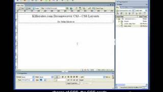 Dreamweaver CS3 Closed Captioned - CSS Layouts Part 1