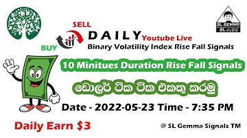 Binary Volatility Index Rise Fall Signals Free Daily - 2022-05-23