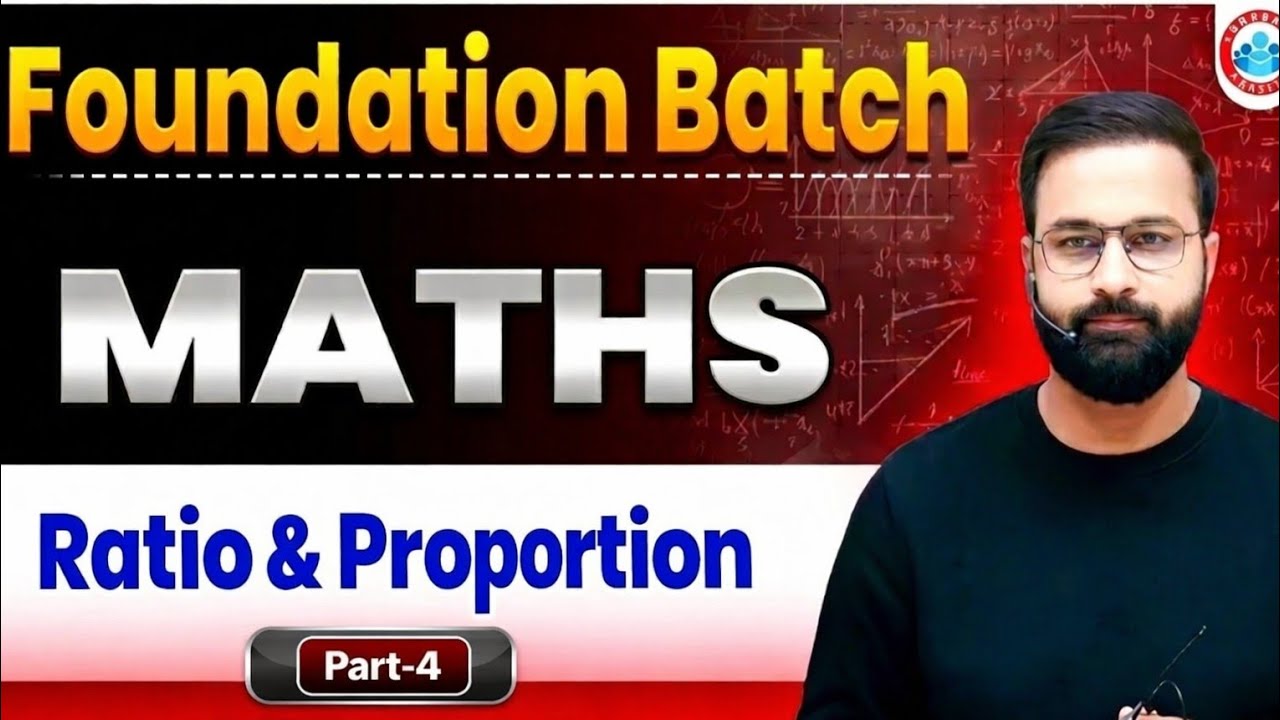 Foundation Rwa Formula Ratio and proportion class 4 | deepak bhati sir foundation batch RWA # ...