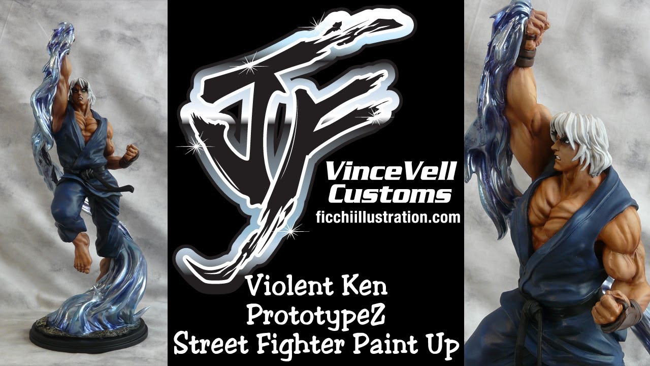 PrototypeZ Violent Ken Street Fighter Kit Statue Paint up