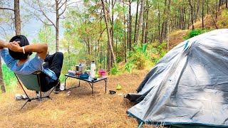 Solo Camping in Forest 🌳 Jungle Camping 🏕️ #camping #campinginforest #cooking