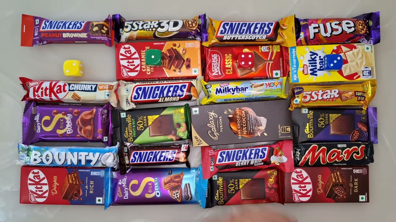 ASMR Chocolate, Candy, Lollipop, Gems, Cake, Wafers, unwrapping and unboxing.