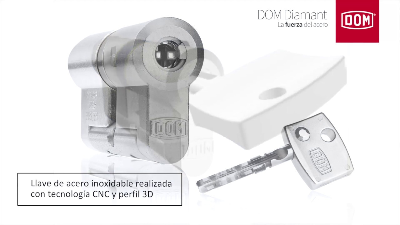Seguridad DOM DIAMANT - Ferresegur Color INOX Cilindros Dom 60 mm. larga