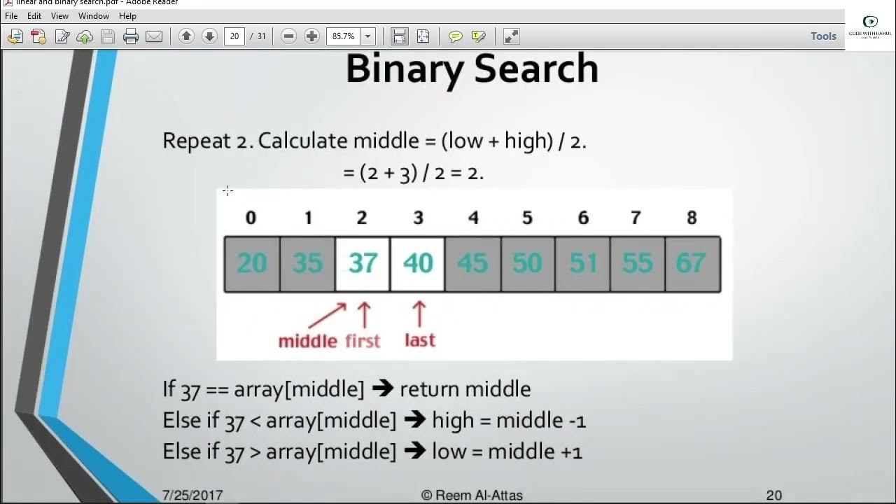 Linear Search VS Binary Search💥 | Step By Step Explanation with ...