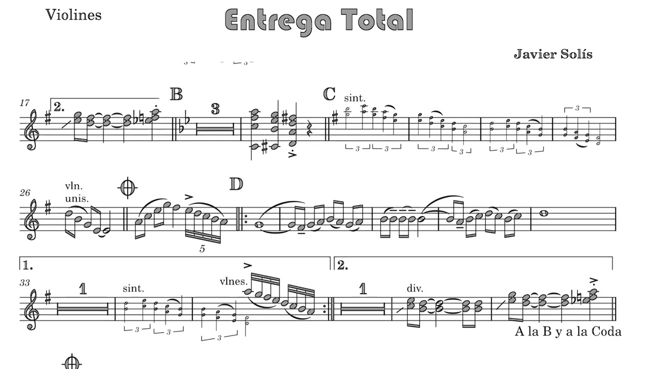 1. Entrega Total - Partitura para Violines