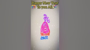 How To Draw Happy New Year 2022 Wishes Drawing #shorts #viral #2022 #newyear #girl #drawing