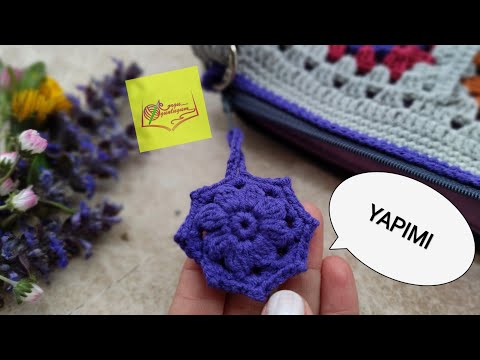 ÇANTA SÜSÜ YAPIMI 💮 ÇİFT TARAFLI ÇANTA SÜSÜ YAPIMI 💮 Fermuar ve Çanta Süsü Yapımı ✨ CROCHET BAG