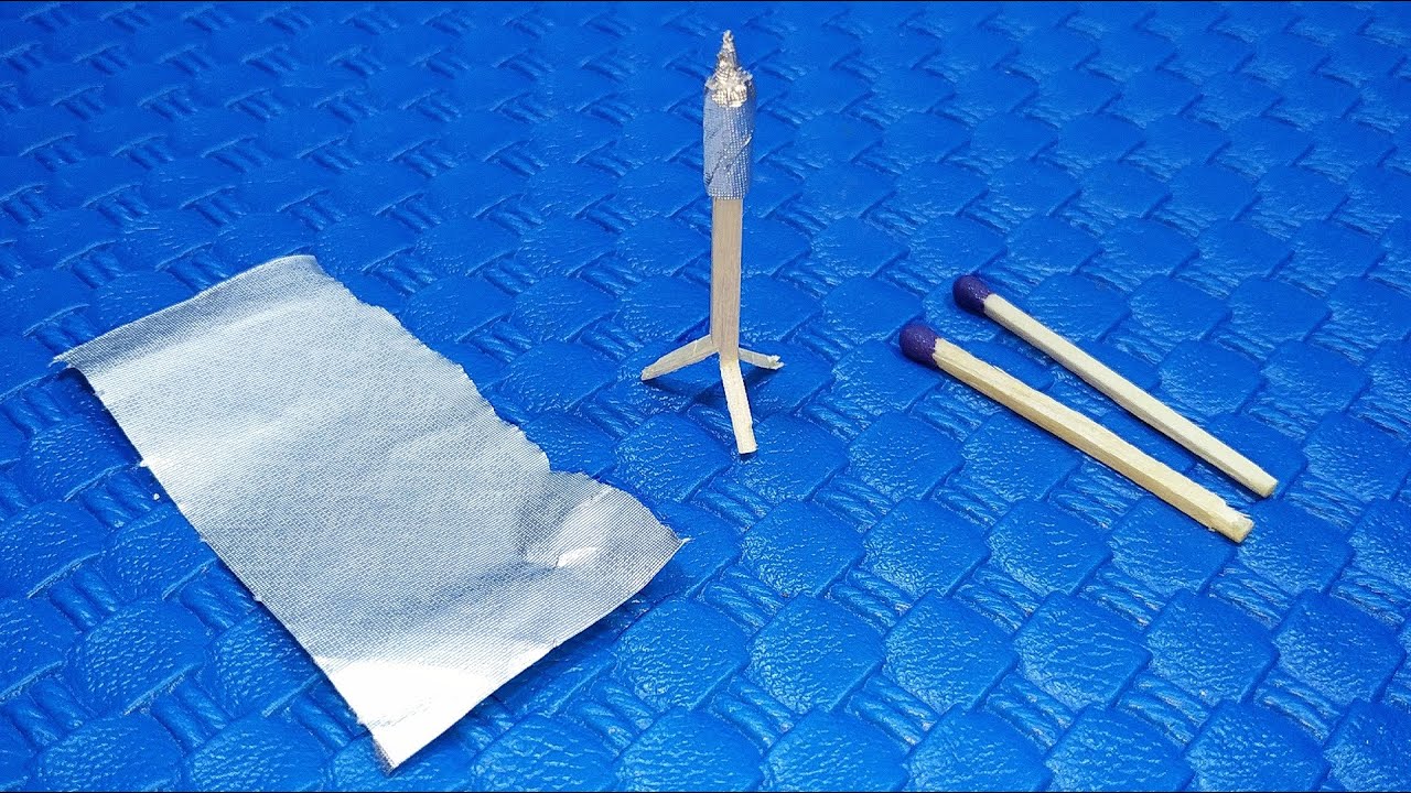 DIY Mini Rocket | How To Make Mini Rocket From Matches - YouTube