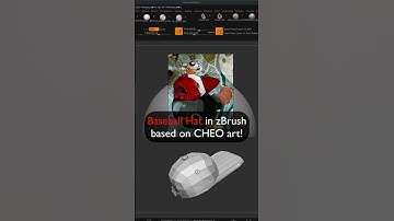 zBrush zmodeler Lowpoly Tutorial. How to create a Baseball Hat 🧢 in 3 min.
