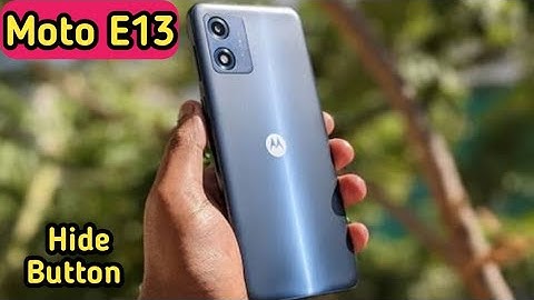 Back Button Setting In Moto E13, Hide Navigation Gesture Bar Setting In Moto E13,