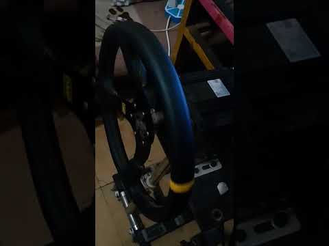 Racing DIY direct drive steering wheel WheelCheck running test