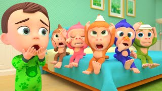 Five Little Monkeys Jumping On The Bed | Lalafun Nursery Rhymes