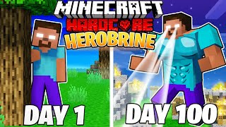 I Survived 100 Days As Herobrine In Hardcore Minecraft!