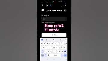 Crypto Slang part 2 Blumcode .? New Blum code.?
