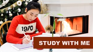 STUDY WITH ME: 3hour Pomodoro Session with music | Holiday Theme