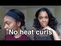 Curly/ wavy hair WITHOUT HEAT ft. curleeze |RELAXED HAIR| peggypeg_