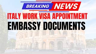 Italy Work Visa Embassy Documents | Complete Checklist for Pakistanis | SAG Travel 🇮🇹