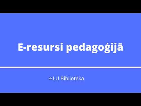 Video: Kas Ir Informācijas Resursi