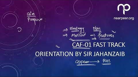 CAF 1 Fast Track Orientation by Sir Jahanzaib sept 21